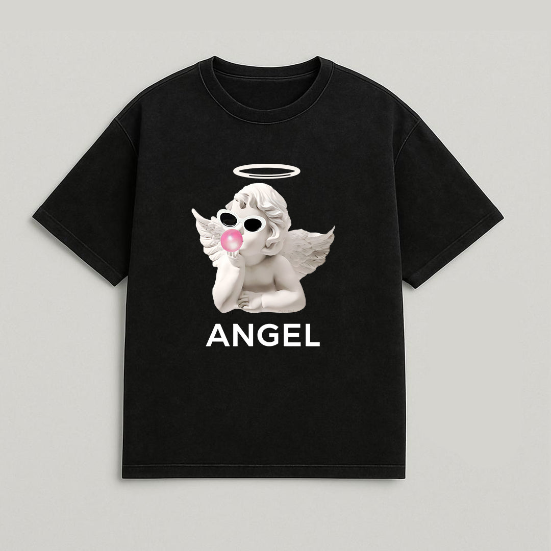 CAMISETA OVERSIZE ACID WASH ANGEL