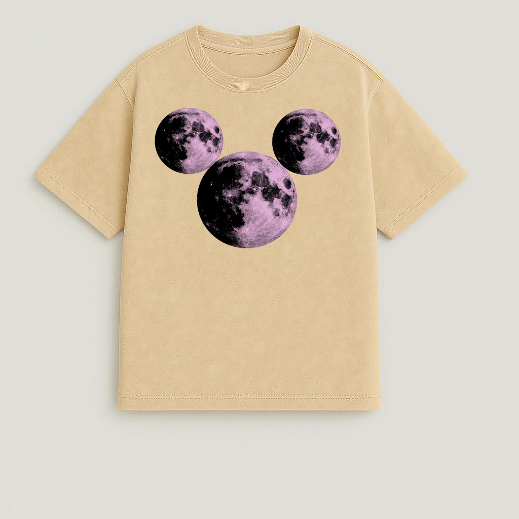 CAMISETA OVERSIZE ACID WASH MICKEY LUNA