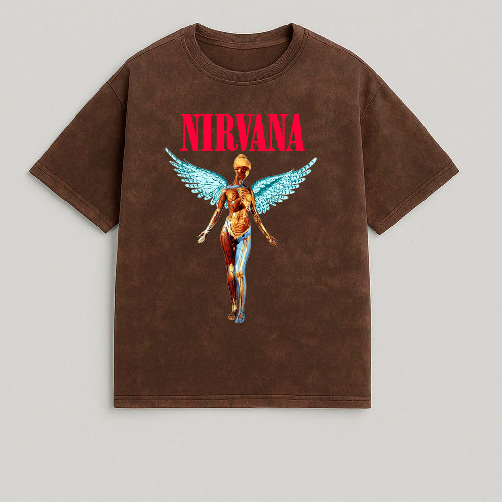 CAMISETA OVERSIZE ACID WASH NIRVANA