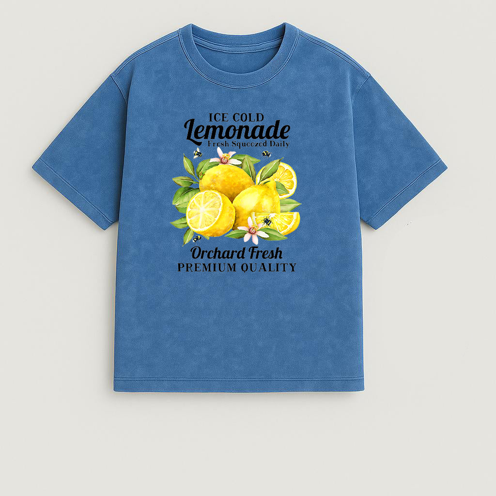 CAMISETA OVERSIZE ACID WASH LEMONADE