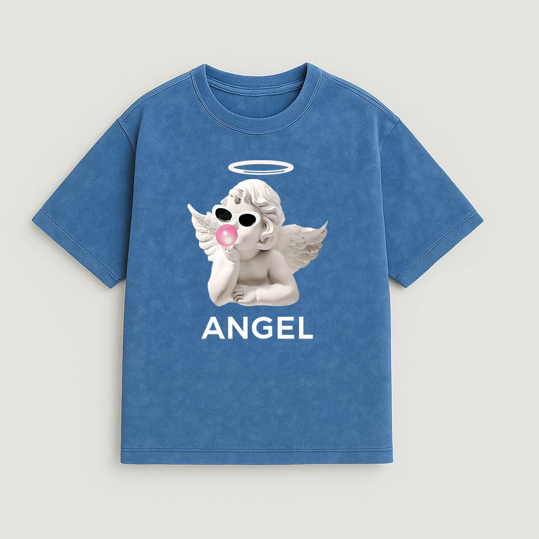 CAMISETA OVERSIZE ACID WASH ANGEL