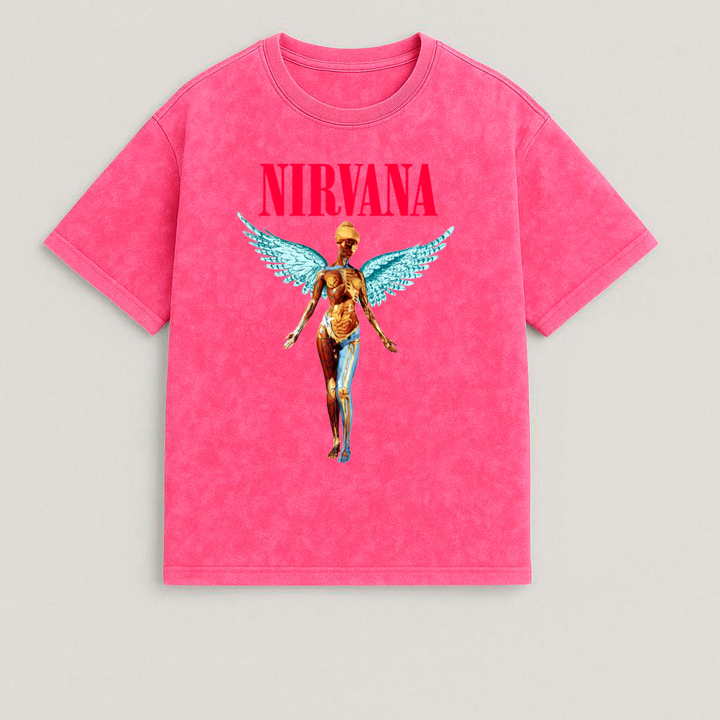 CAMISETA OVERSIZE ACID WASH NIRVANA