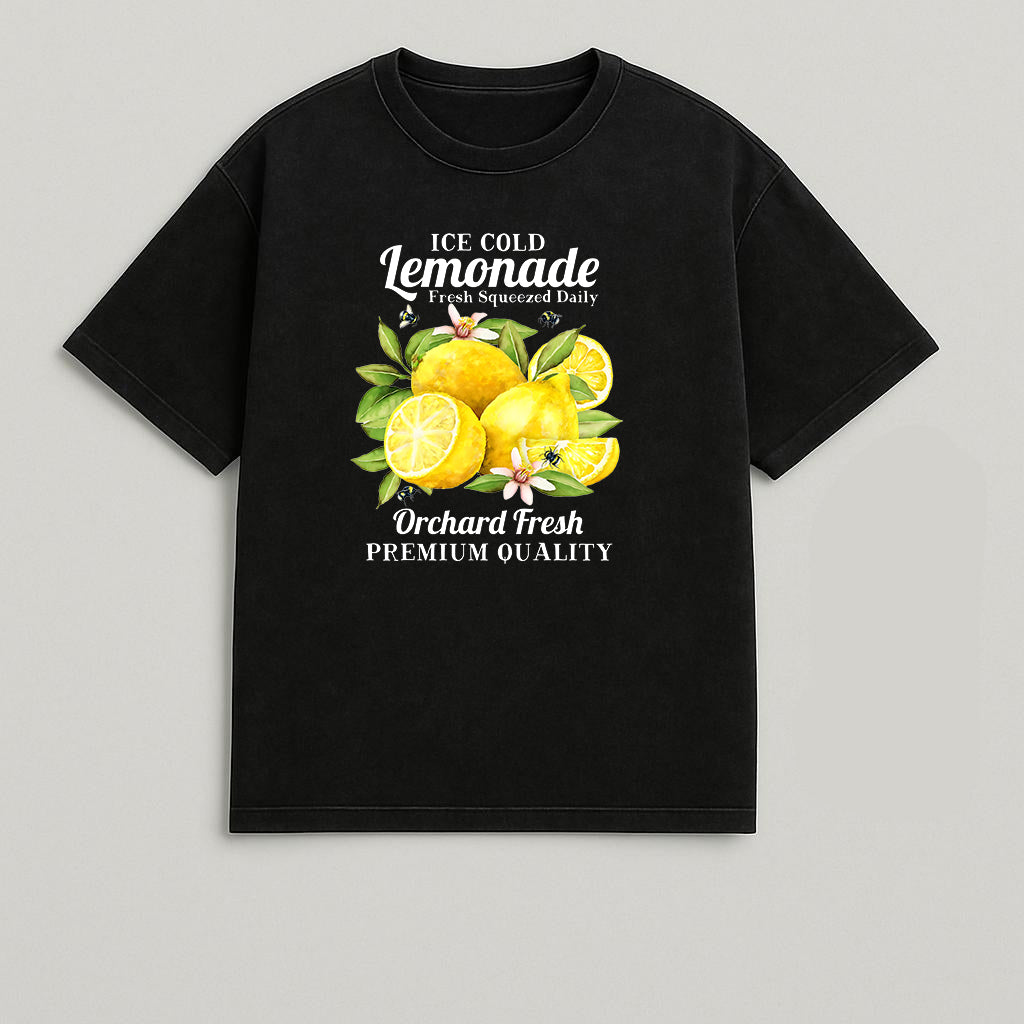 CAMISETA OVERSIZE ACID WASH LEMONADE