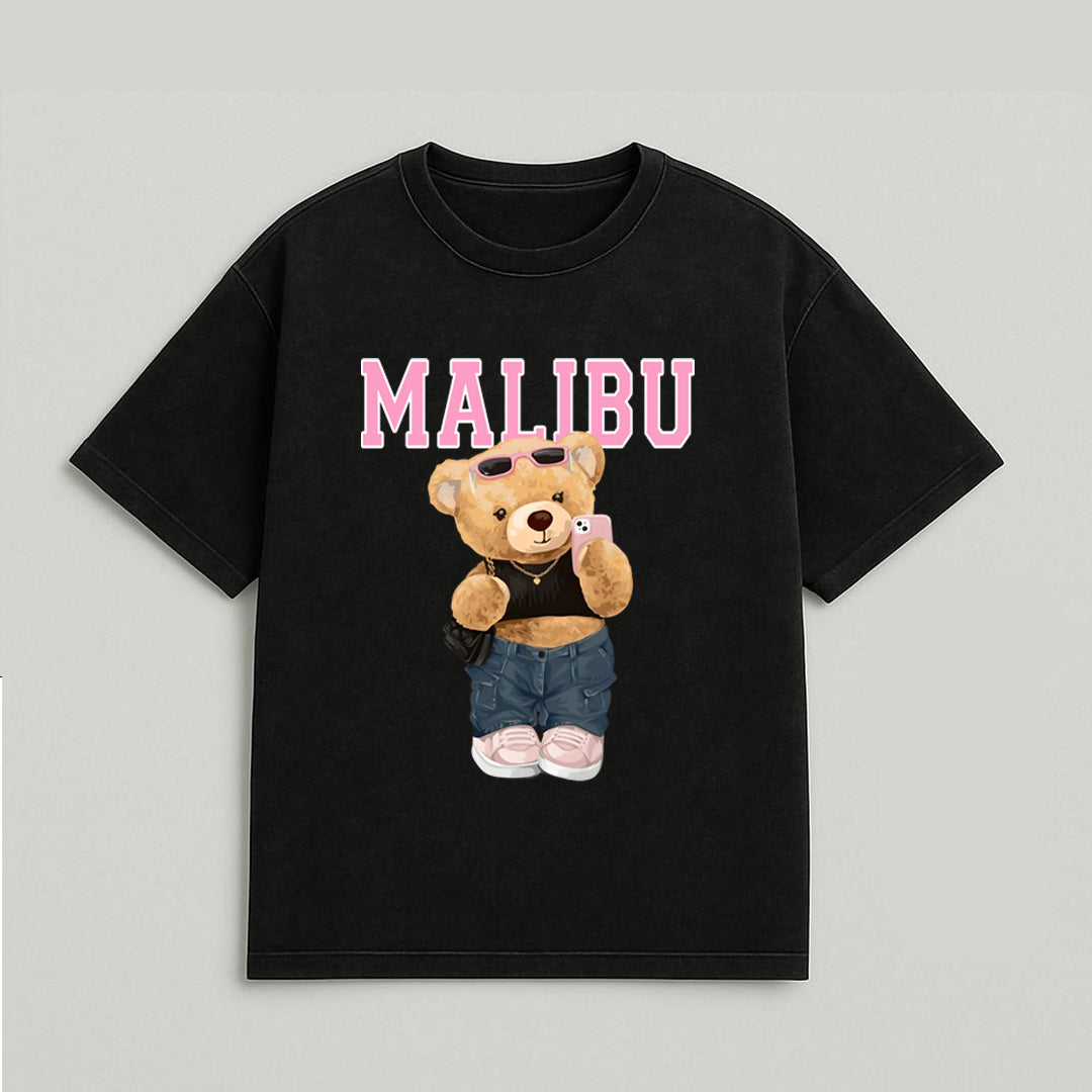 CAMISETA OVERSIZE ACID WASH MALIBU