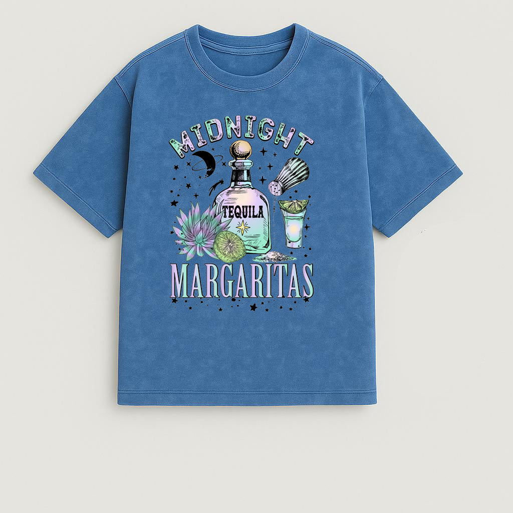 CAMISETA OVERSIZE ACID WASH MARGARITAS