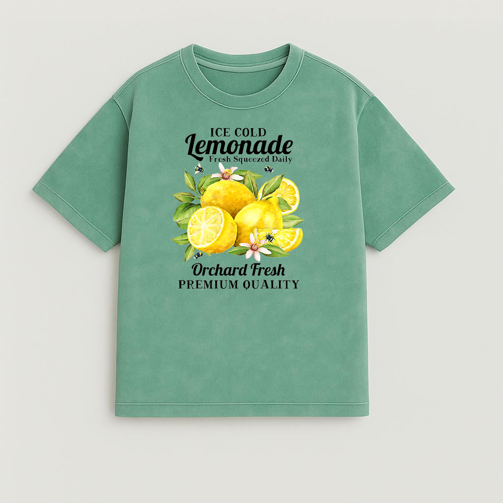 CAMISETA OVERSIZE ACID WASH LEMONADE