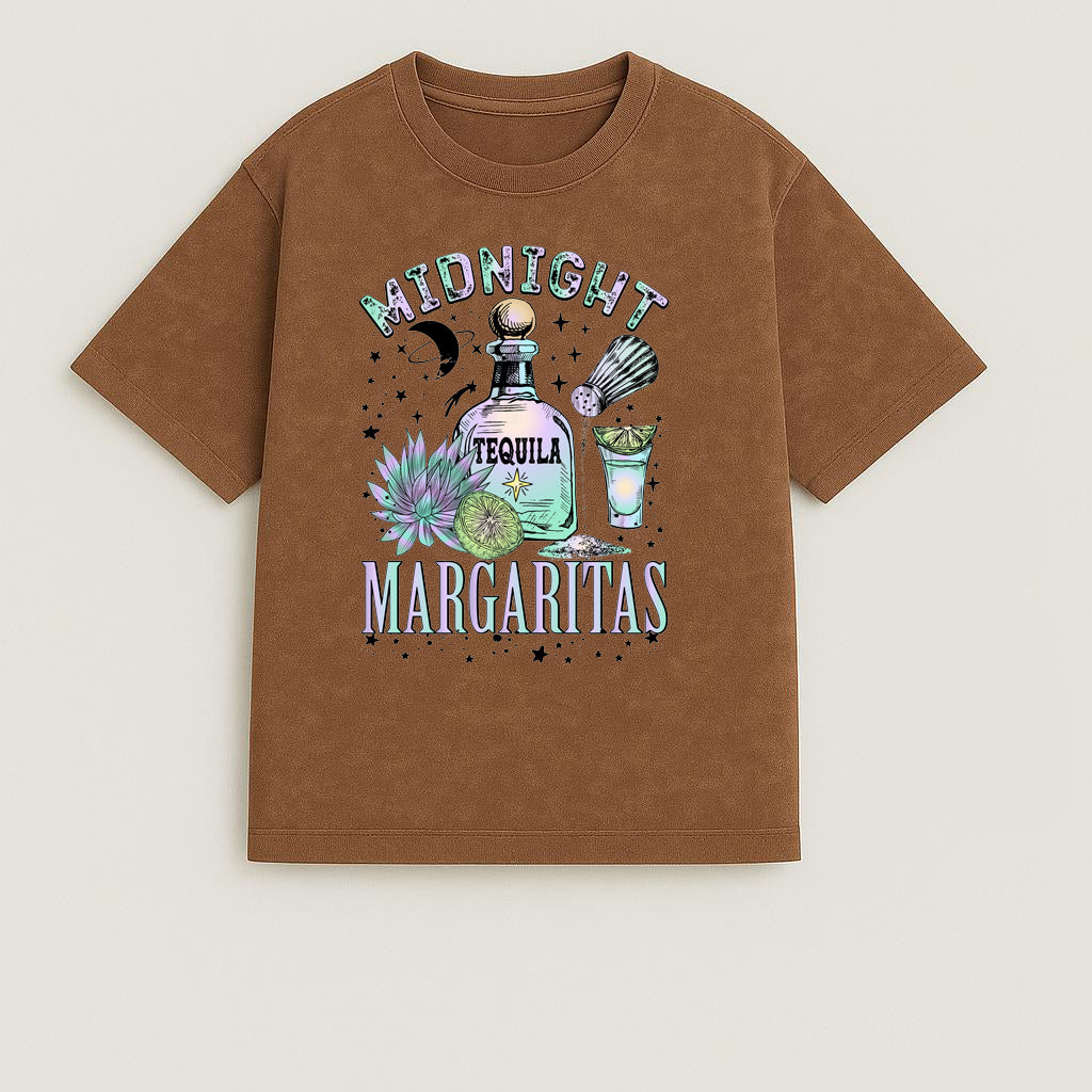 CAMISETA OVERSIZE ACID WASH MARGARITAS