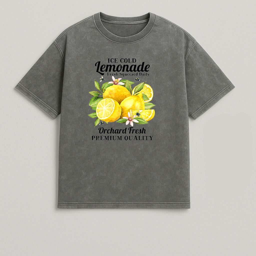 CAMISETA OVERSIZE ACID WASH LEMONADE