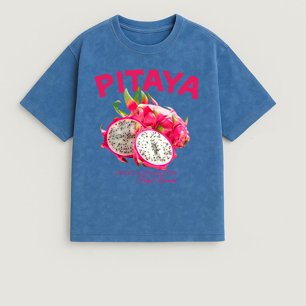 CAMISETA OVERSIZE ACID WASH PITAYA