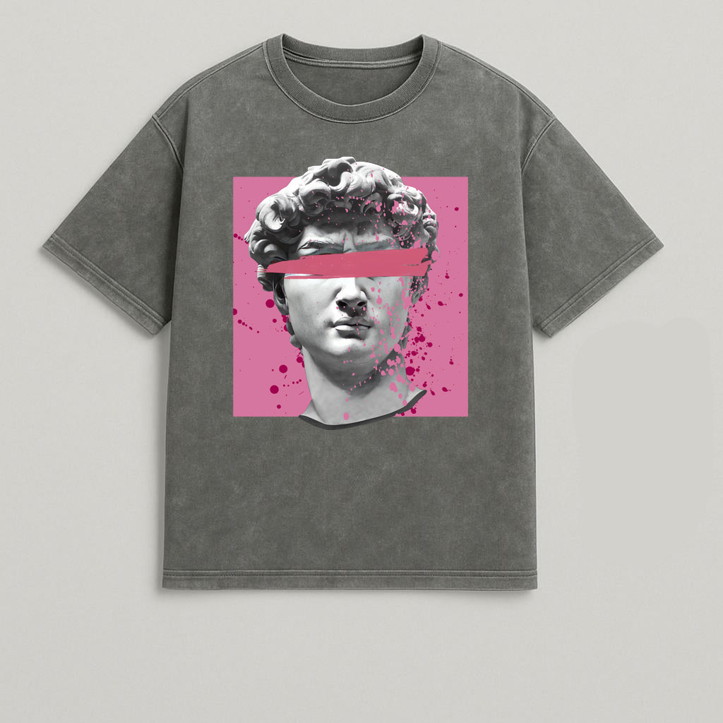 CAMISETA OVERSIZE ACID WASH DAVID