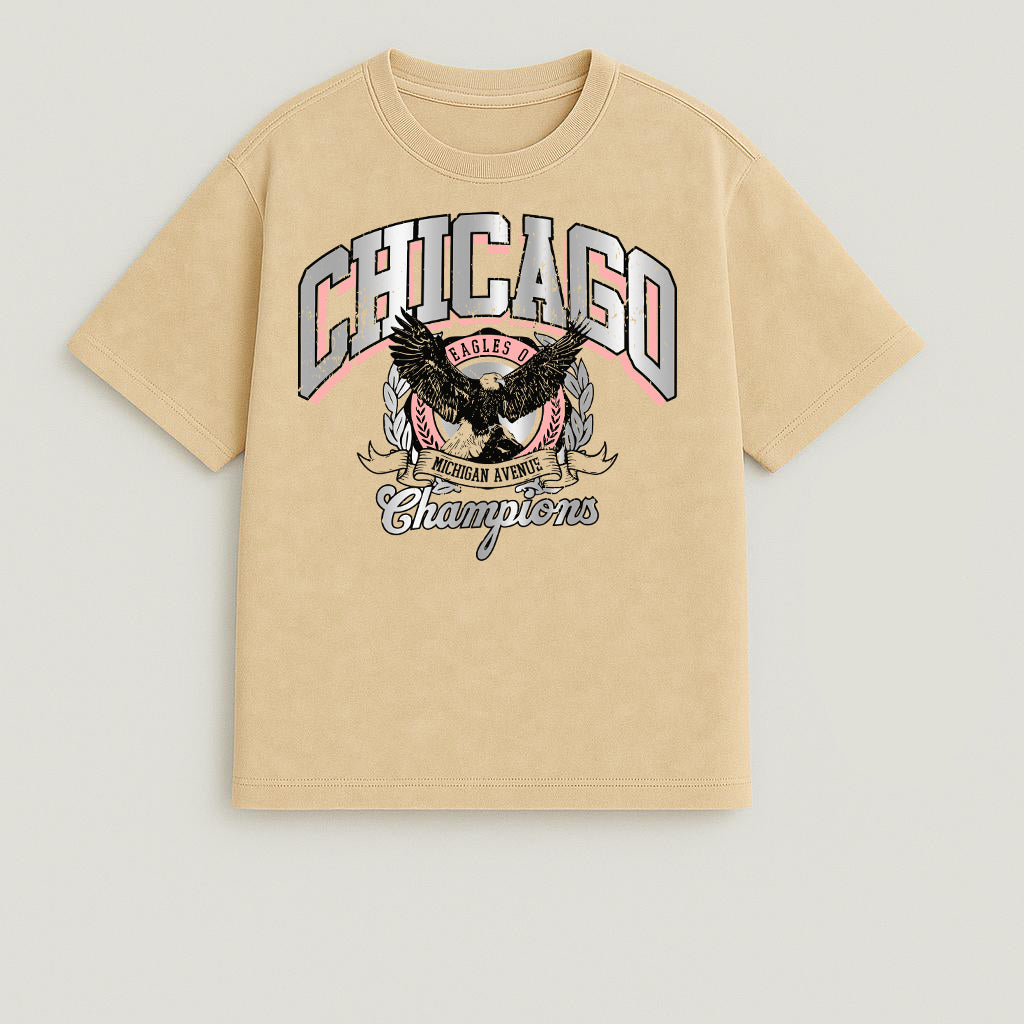 CAMISETA OVERSIZE ACID WASH CHICAGO