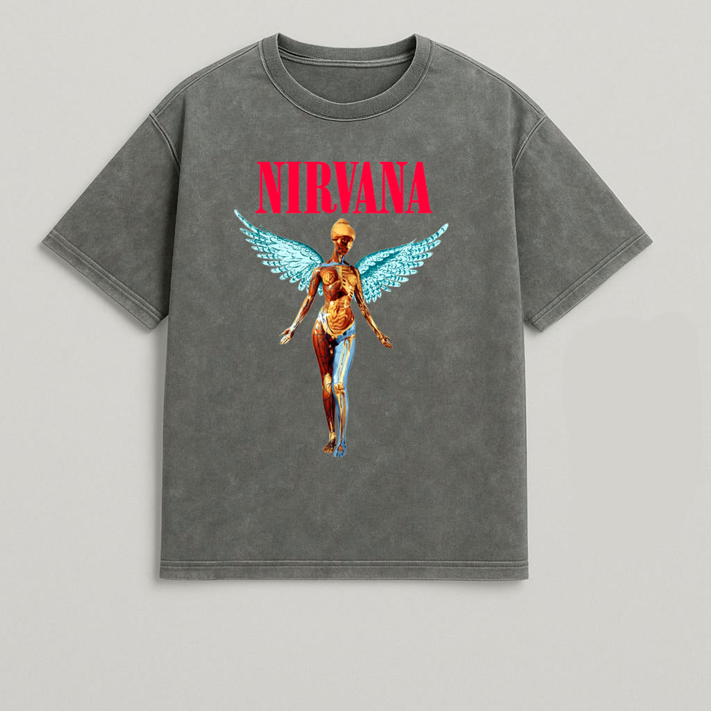CAMISETA OVERSIZE ACID WASH NIRVANA