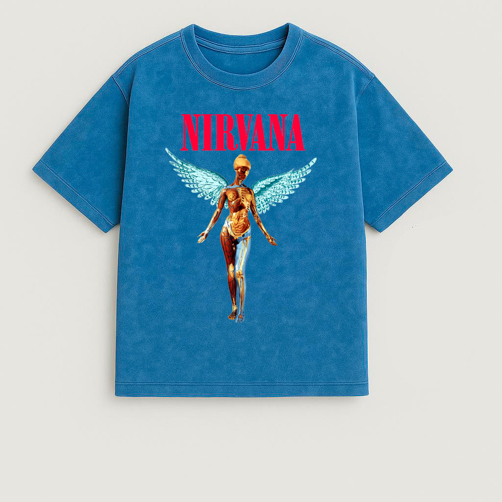 CAMISETA OVERSIZE ACID WASH NIRVANA