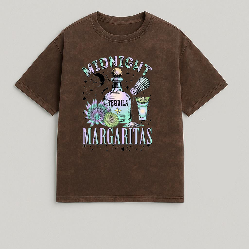 CAMISETA OVERSIZE ACID WASH MARGARITAS