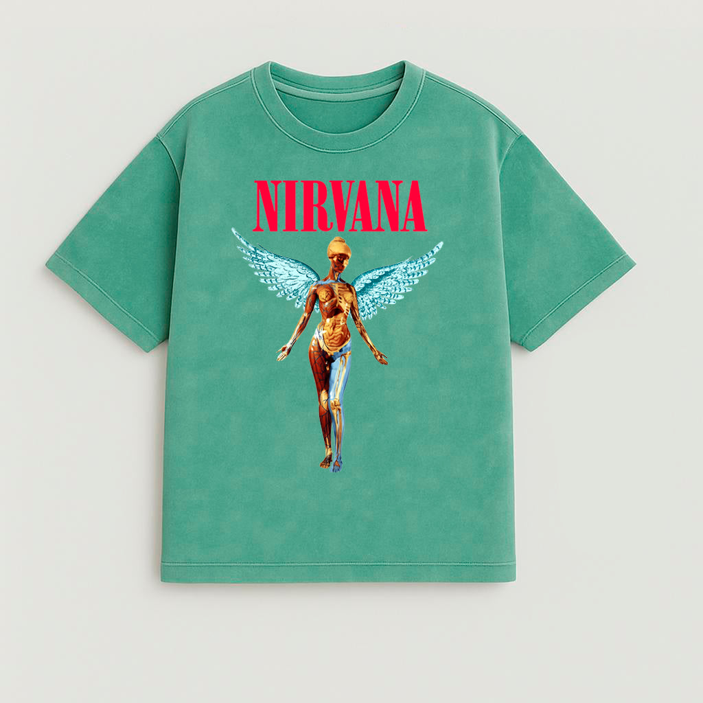 CAMISETA OVERSIZE ACID WASH NIRVANA