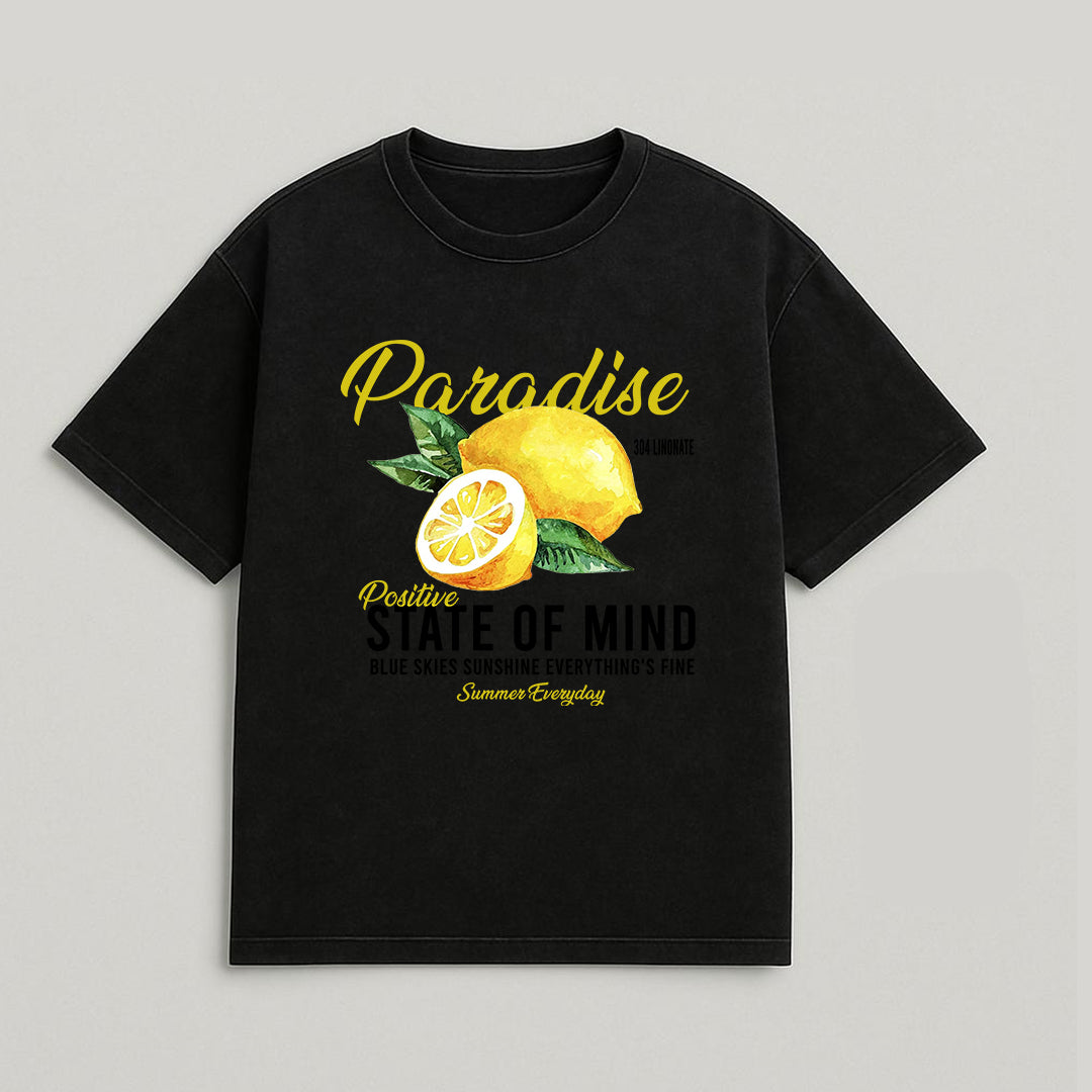 CAMISETA OVERSIZE ACID WASH PARADISE