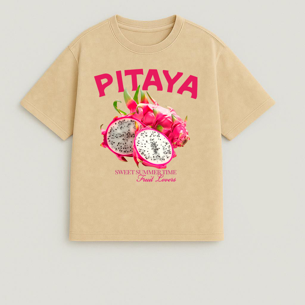 CAMISETA OVERSIZE ACID WASH PITAYA