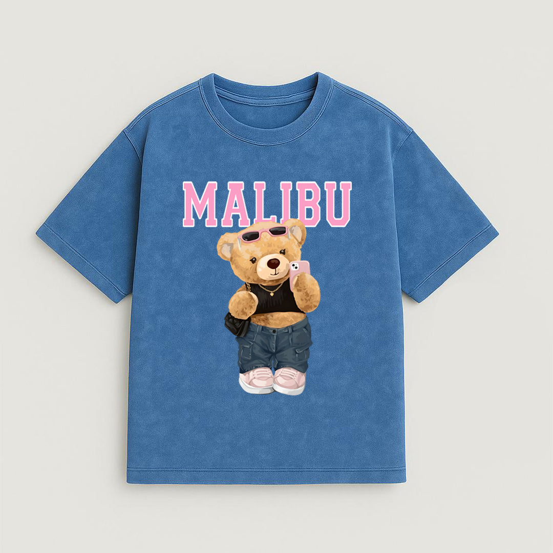 CAMISETA OVERSIZE ACID WASH MALIBU