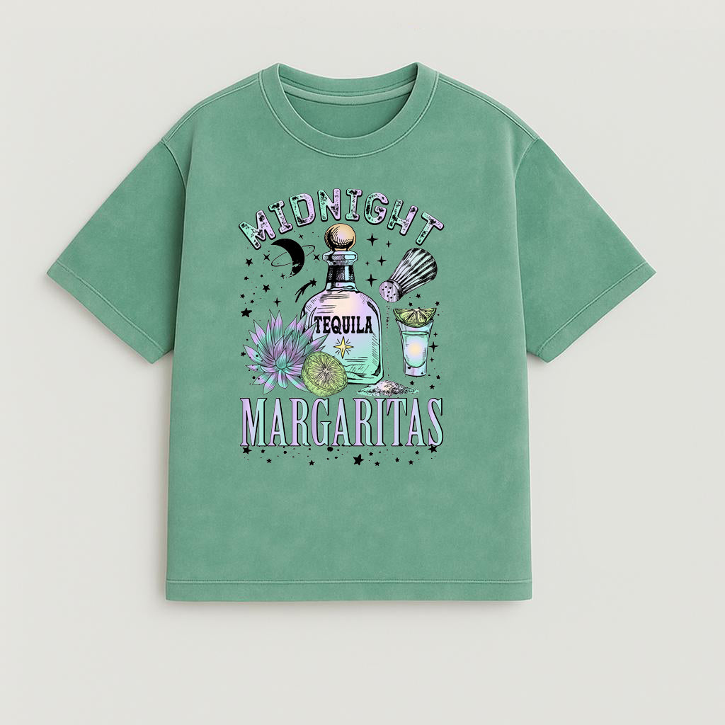CAMISETA OVERSIZE ACID WASH MARGARITAS