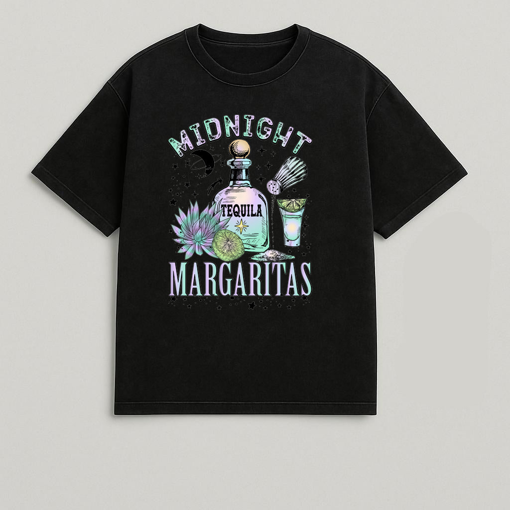 CAMISETA OVERSIZE ACID WASH MARGARITAS