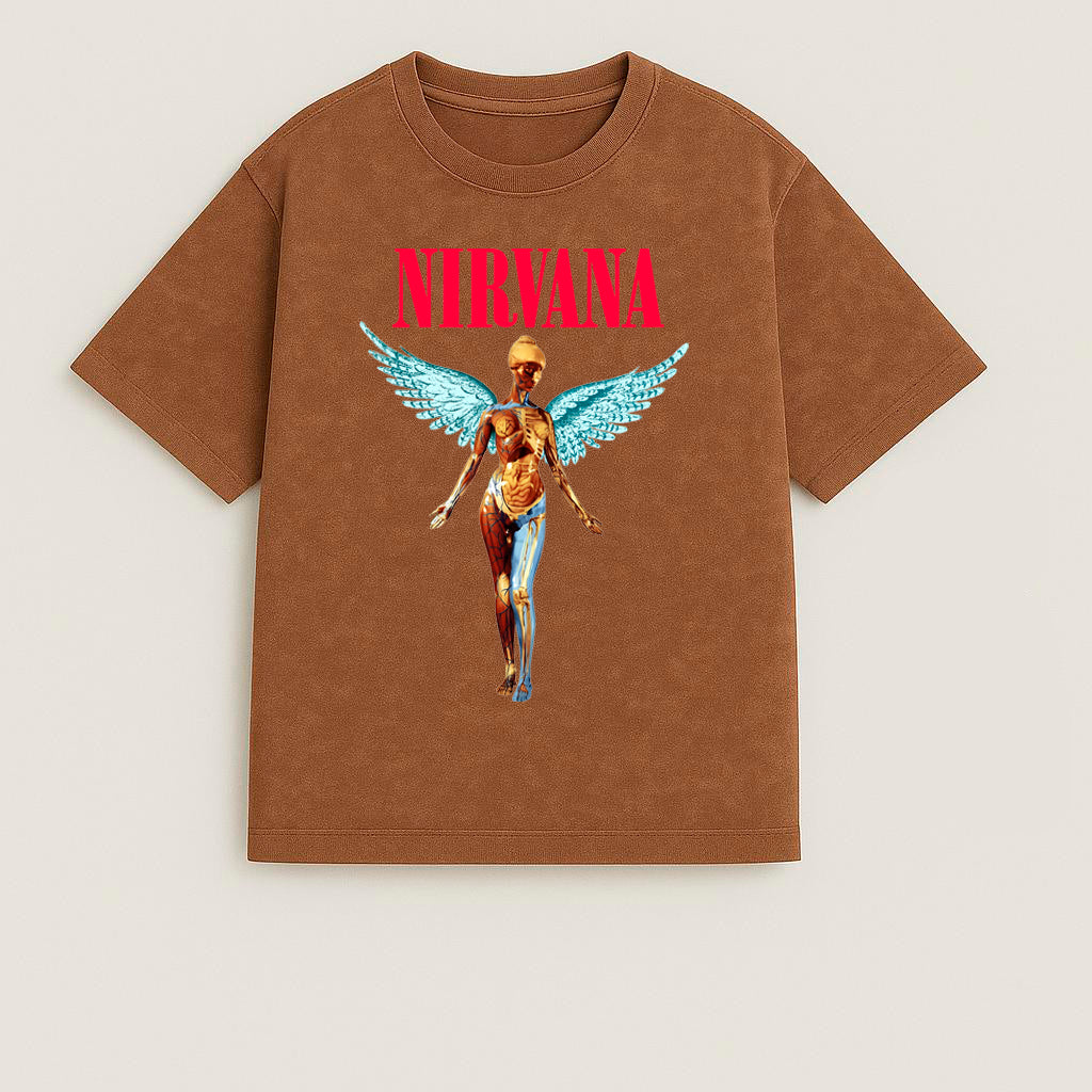CAMISETA OVERSIZE ACID WASH NIRVANA