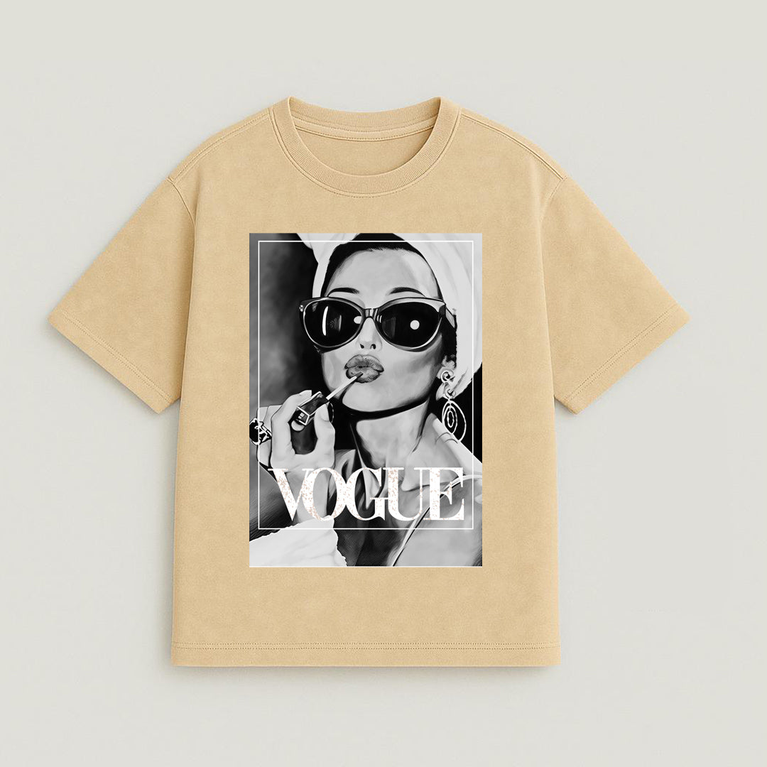 CAMISETA OVERSIZE ACID WASH MUJER