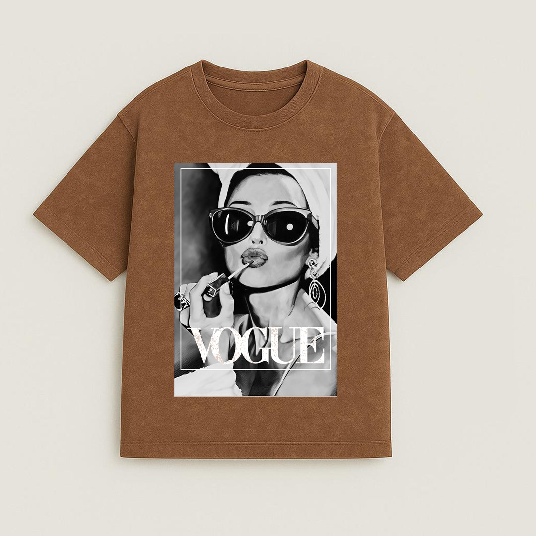 CAMISETA OVERSIZE ACID WASH MUJER