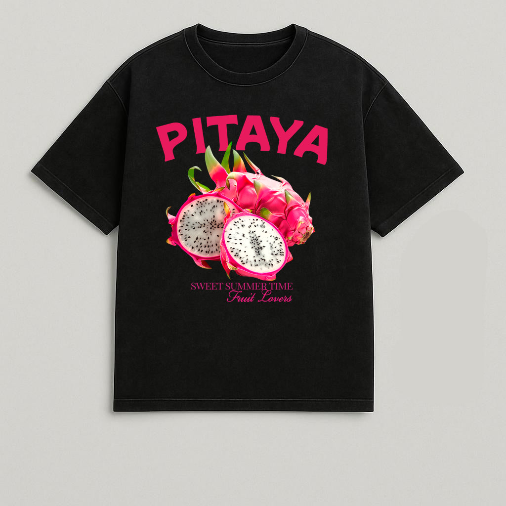 CAMISETA OVERSIZE ACID WASH PITAYA