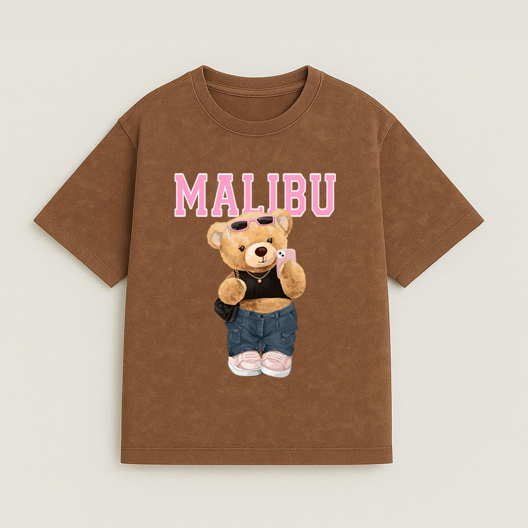 CAMISETA OVERSIZE ACID WASH MALIBU