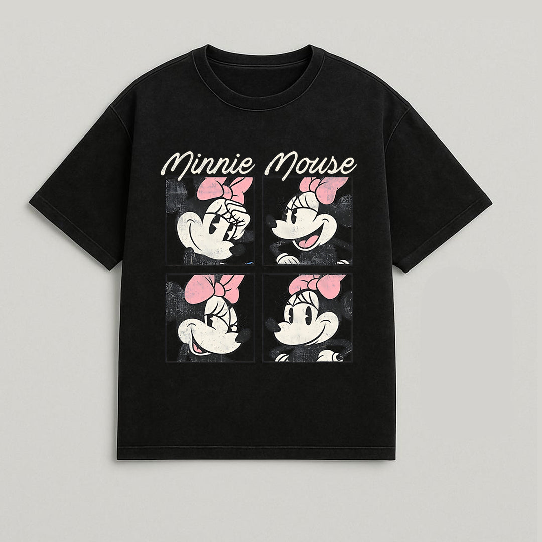 CAMISETA OVERSIZE ACID WASH MINNIE MOUSE