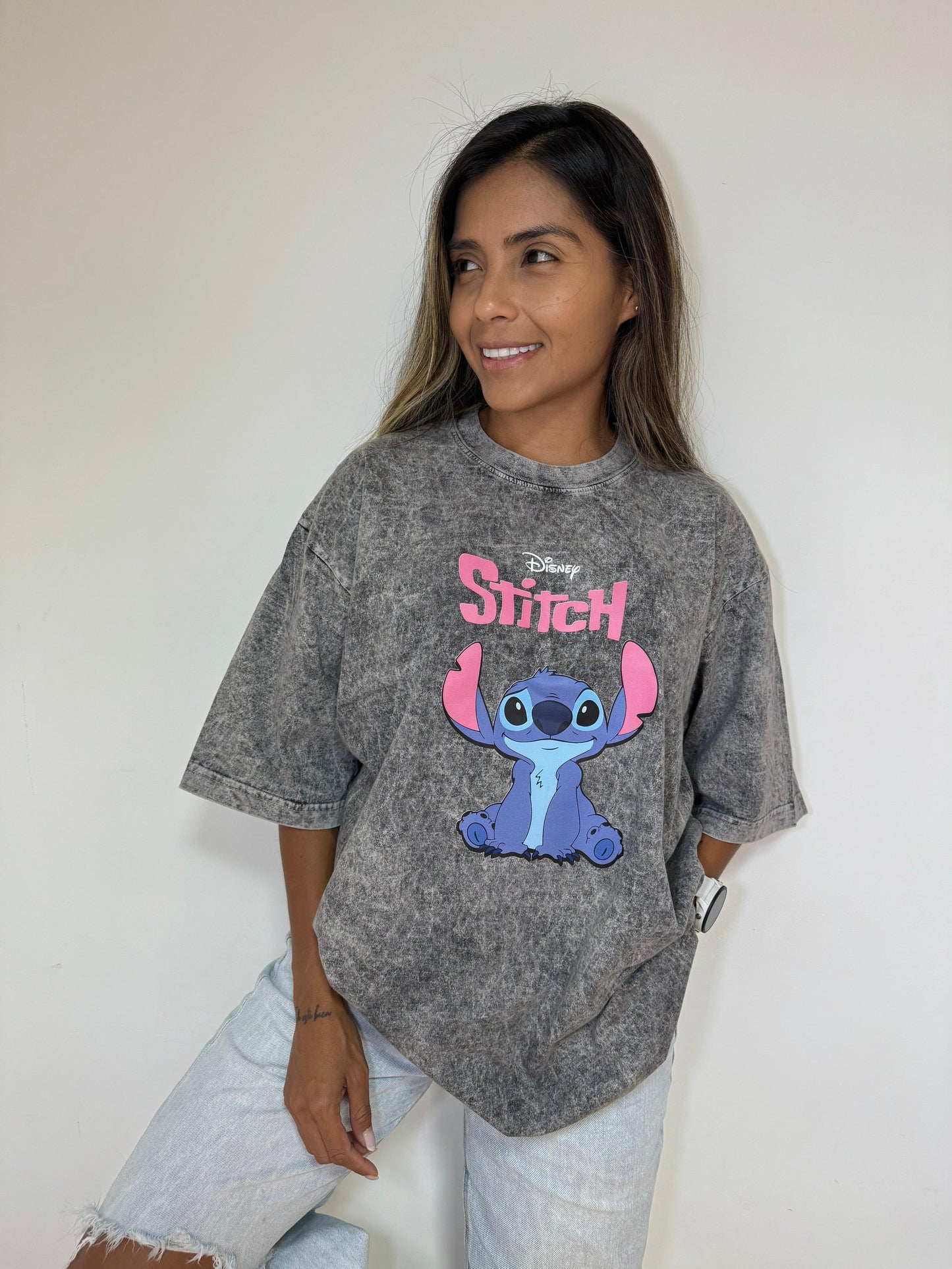 CAMISETA OVERSIZE ACID WASH STICH