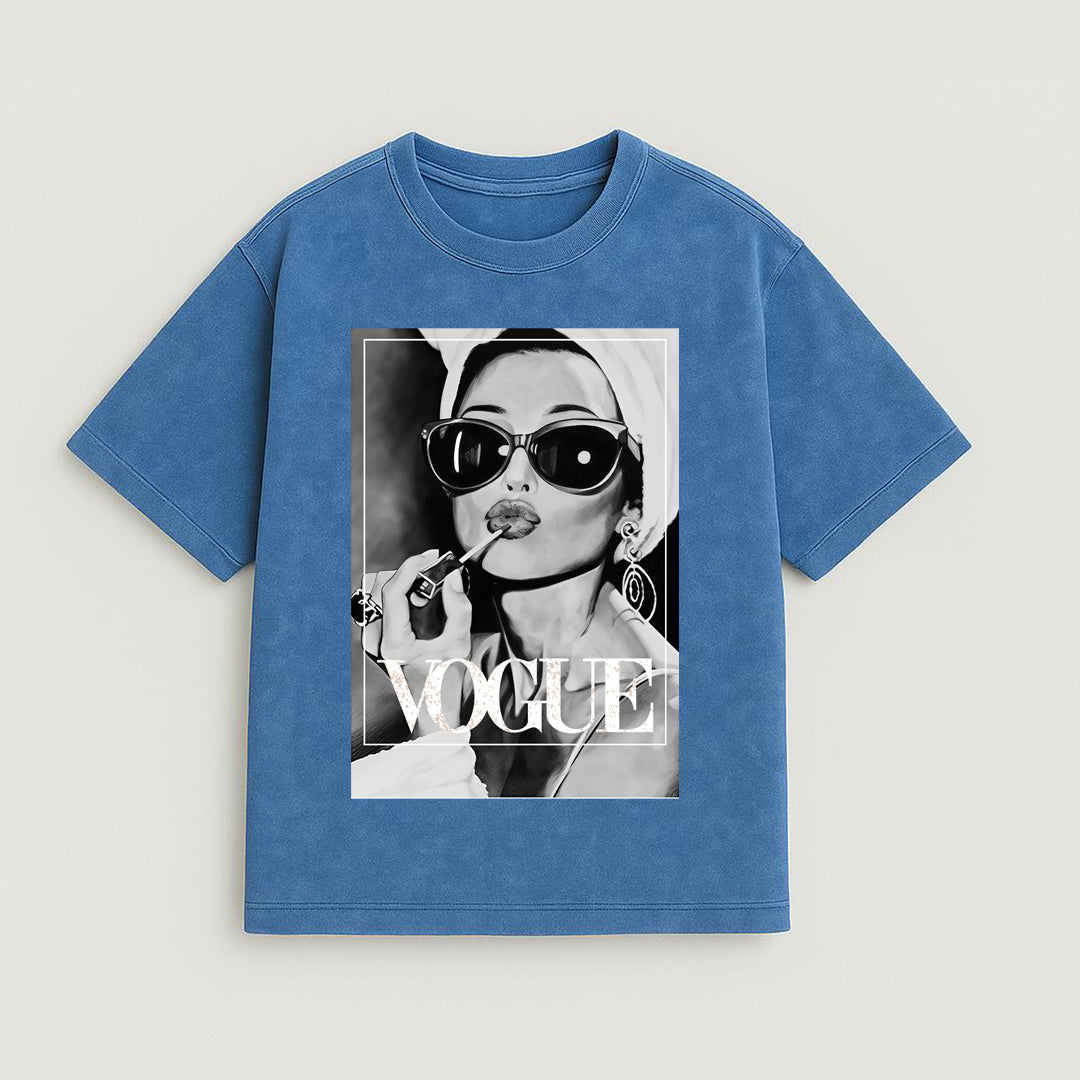 CAMISETA OVERSIZE ACID WASH MUJER