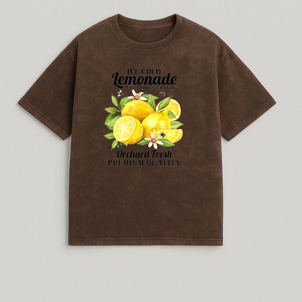 CAMISETA OVERSIZE ACID WASH LEMONADE