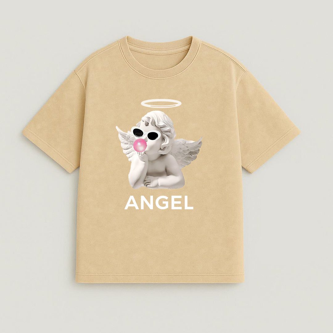 CAMISETA OVERSIZE ACID WASH ANGEL