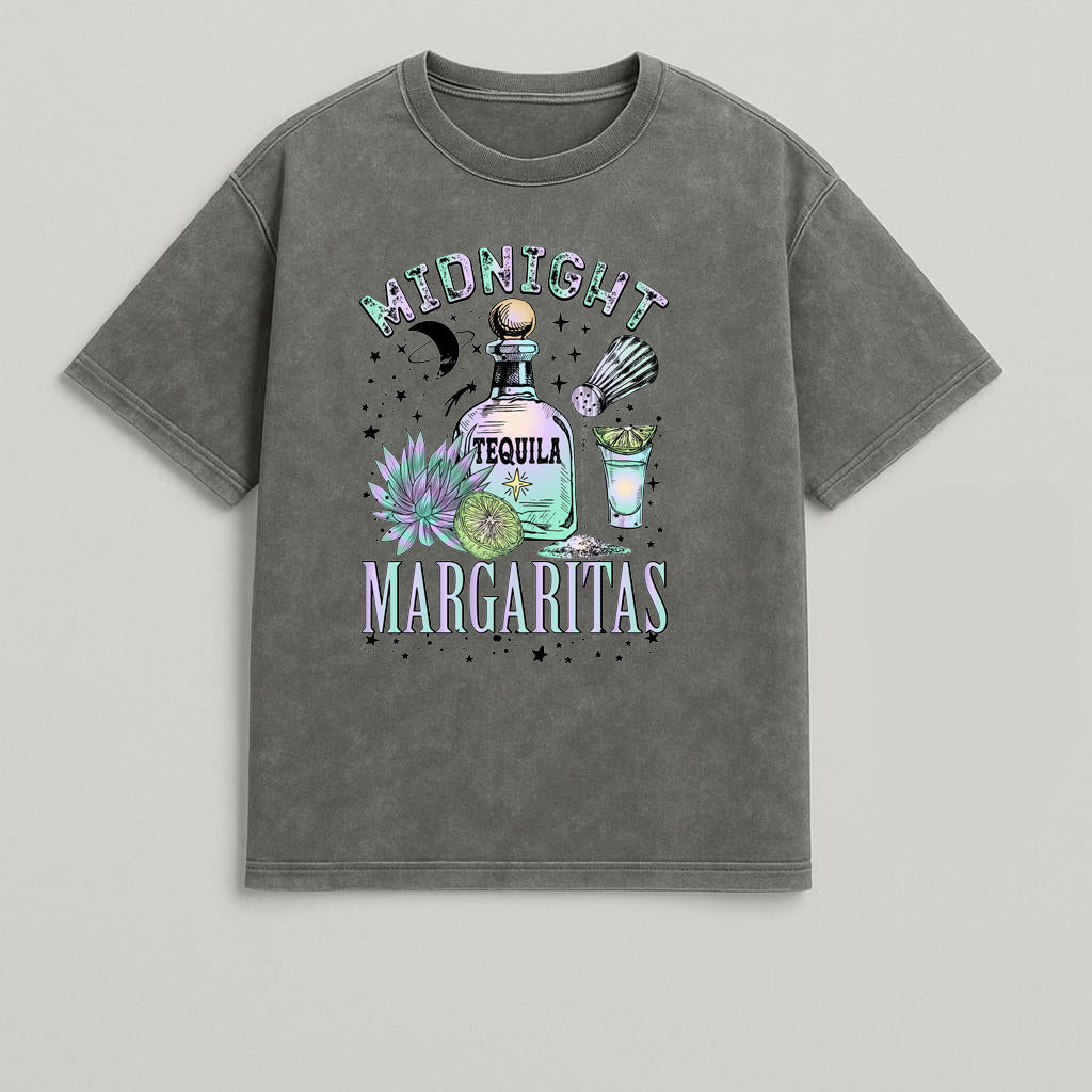 CAMISETA OVERSIZE ACID WASH MARGARITAS