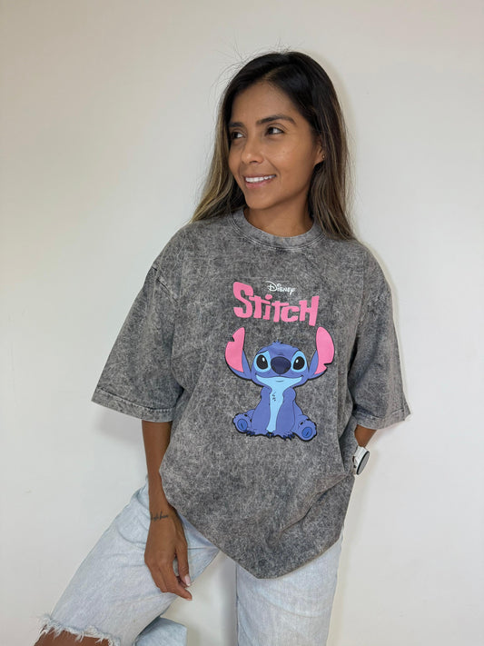 CAMISETA OVERSIZE ACID WASH STICH